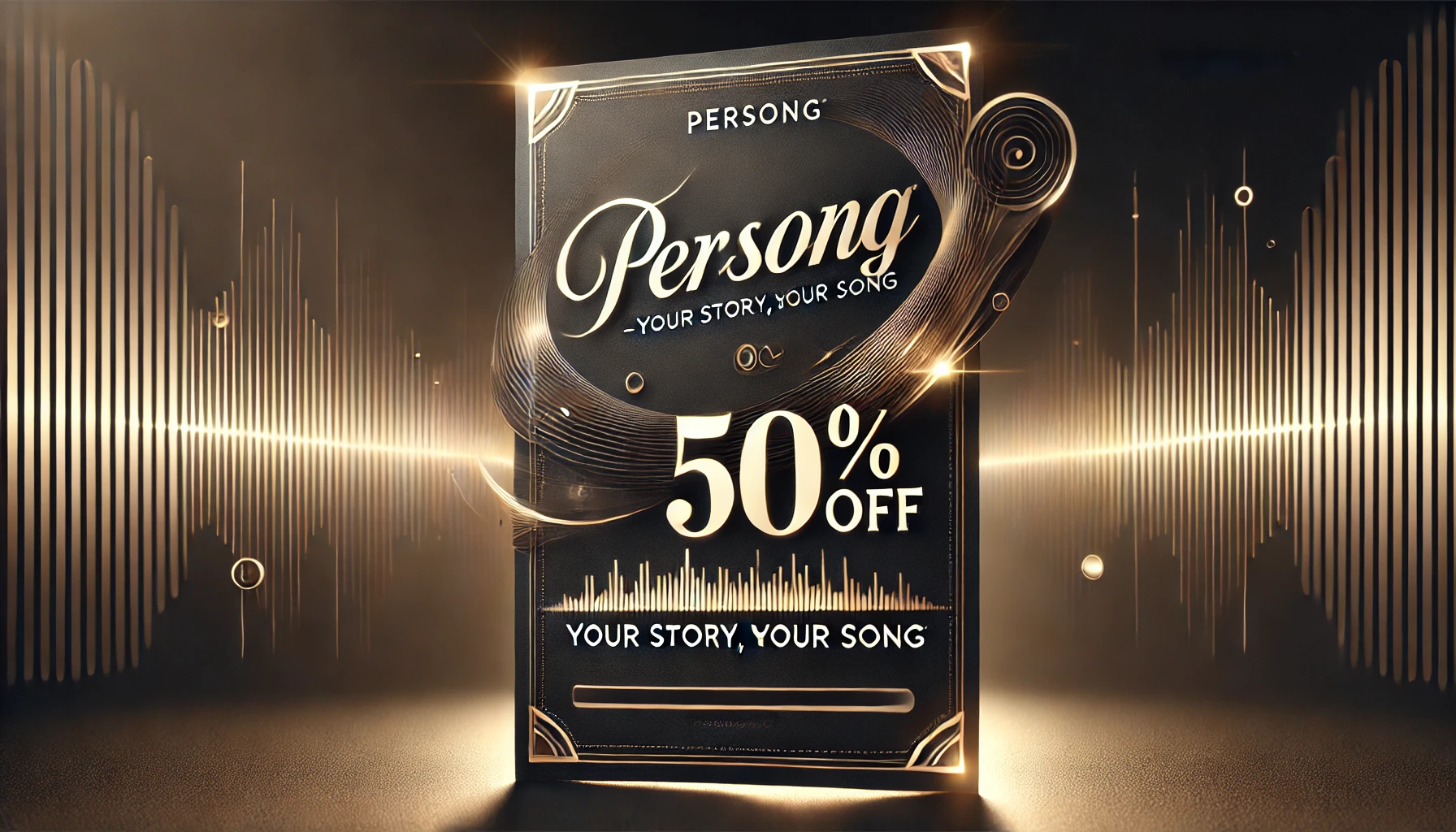 Persong.me - personalized song, gift, brand song, promo code, voucher, 50% off